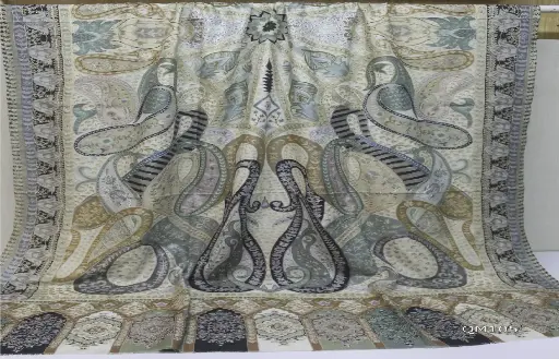 Qalamkar Shawl on Toosh Base