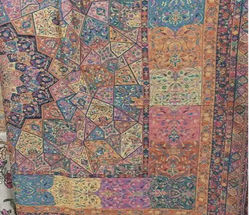 Silk hand embroidered shawl
